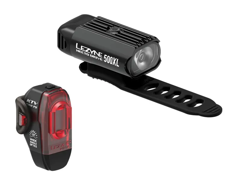 Lezyne Hecto Drive 500XL/KTV Pro Light Set Black/Black